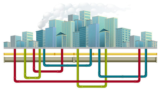 le principe de distribution du gaz de ville